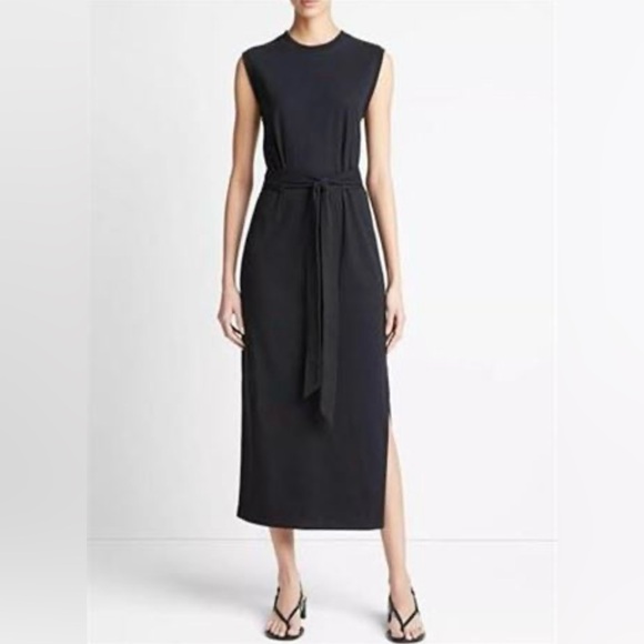 Vince Dresses & Skirts - Vince Elegant Black Sleeveless Midi Dress‎